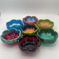 Resin Floral Patterned Bowls