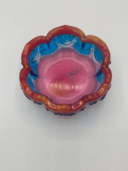 Resin Floral Patterned Bowls