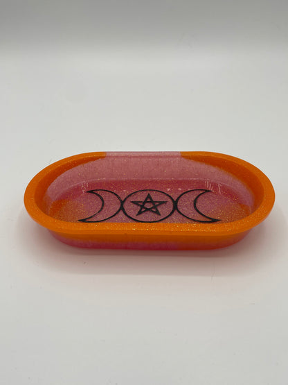 Triple Moon Round Resin Tray