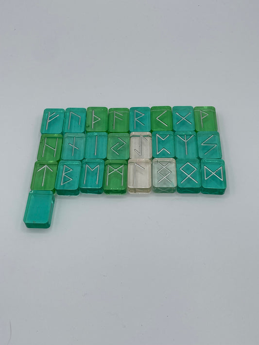 Teal, Green, & Clear Rune Set