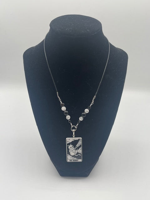 Cat Tarot Card (Major Arcana) Necklace