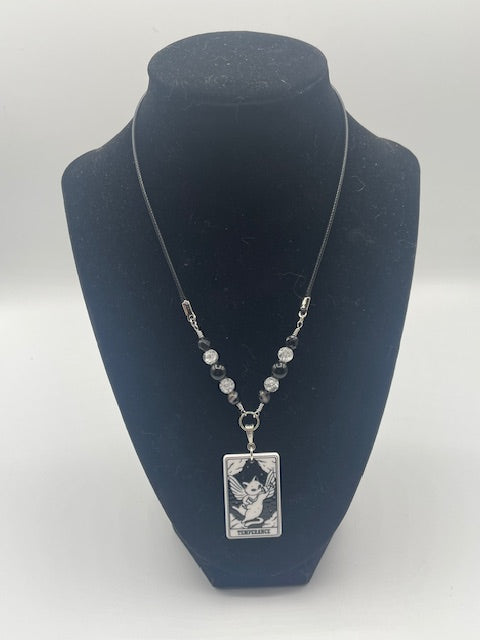 Cat Tarot Card (Major Arcana) Necklace