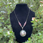 Rodent Skull & Strawberry Quartz Necklace