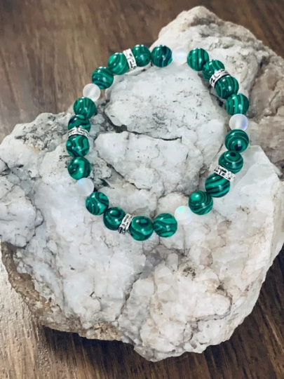Malachite Beaded Bracelet Collection