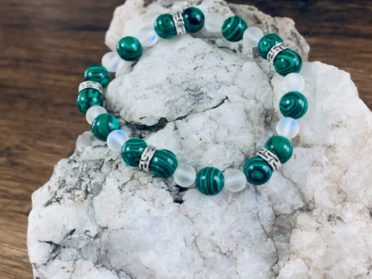 Malachite Beaded Bracelet Collection