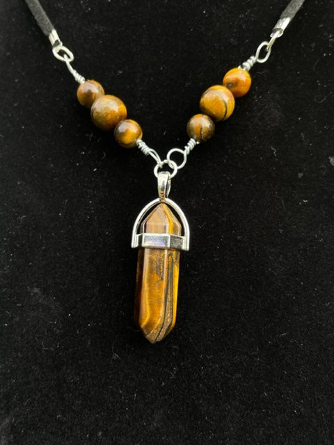 Tigers Eye Pendant Necklace