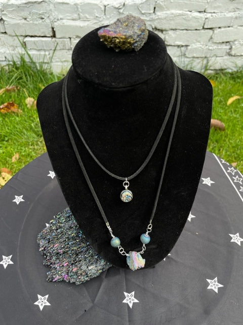 Druzy Agate Layered Necklace
