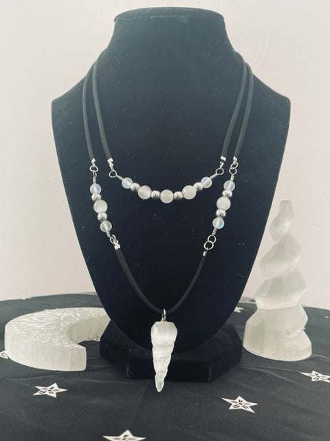 Selenite Layered Necklace