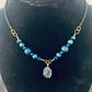 Blue Druzy Agate Choker Necklace